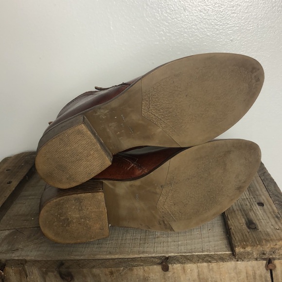 Anthropologie Matisse Leather Ankle Boot Booties Sz 8 - Picture 7 of 8